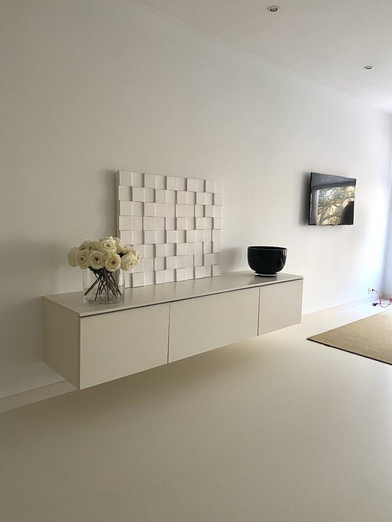 Parelwitte gietvloer